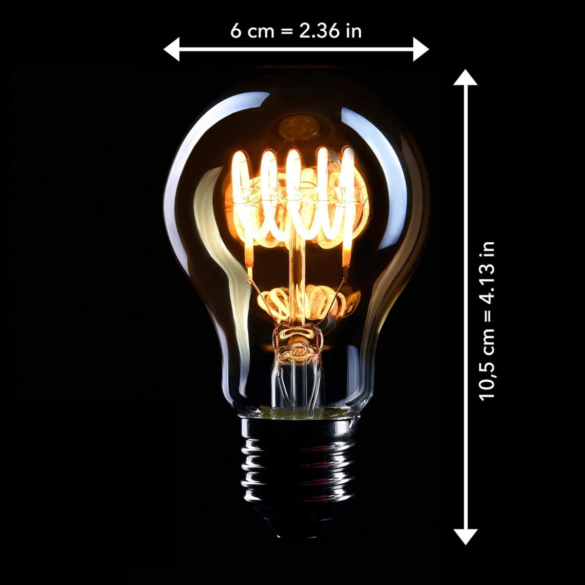 Crown LED 3 лампочки Edison Flute Tube E27