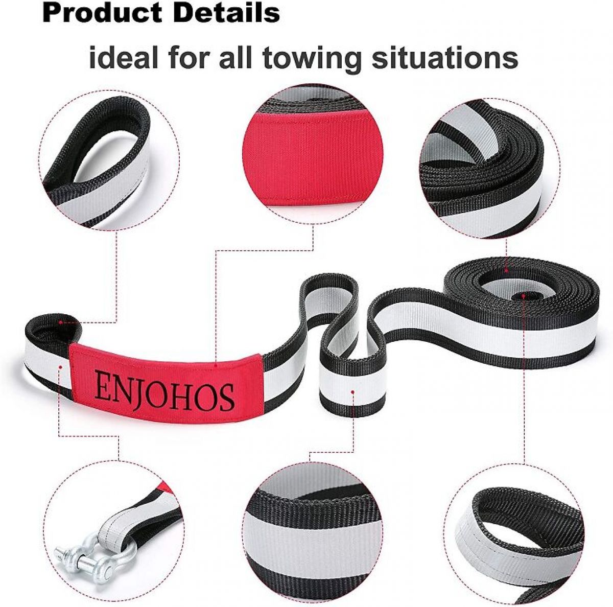 Puksiirköis ENJOHOS 13t, 5m, laius 75mm