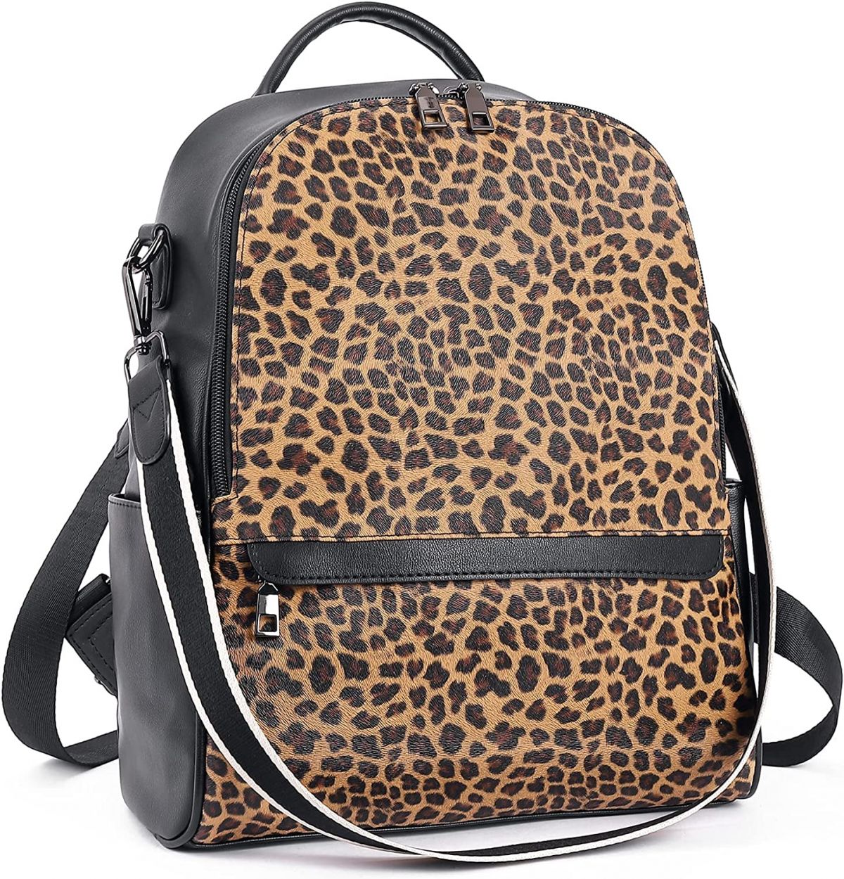 Backpack for women girls, leopard